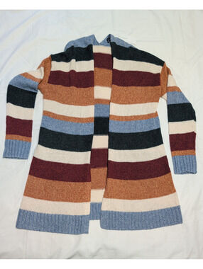 American Eagle Multicolor Striped Open Front Cardigan Sweater XS/S Cotton Blend